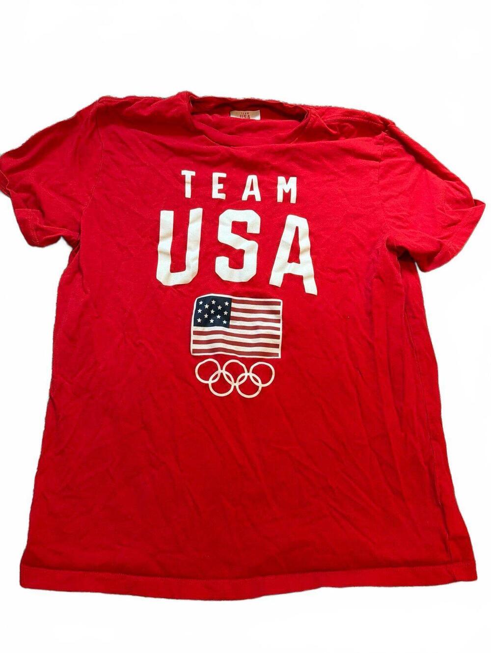 Team USA Red Casual T-Shirt M - Olympic Style